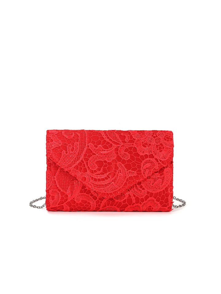 Elegante Clutch mit Spitzen-Details