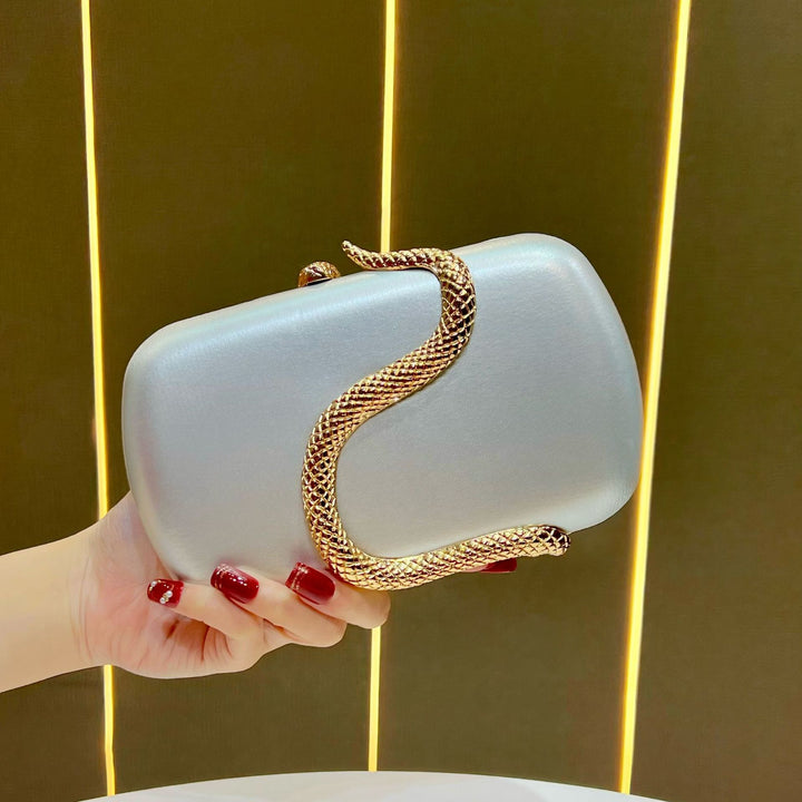 Stylische Schlangen-Detail Abend Clutch