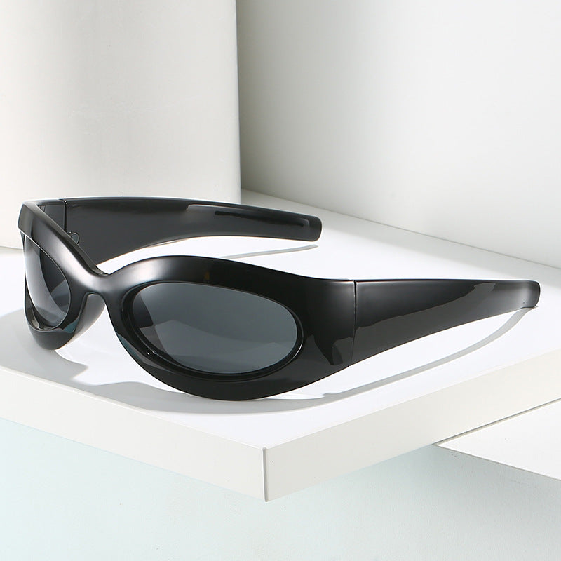 Damen trendige Sportsonnenbrille mit aerodynamischem Design Karnz