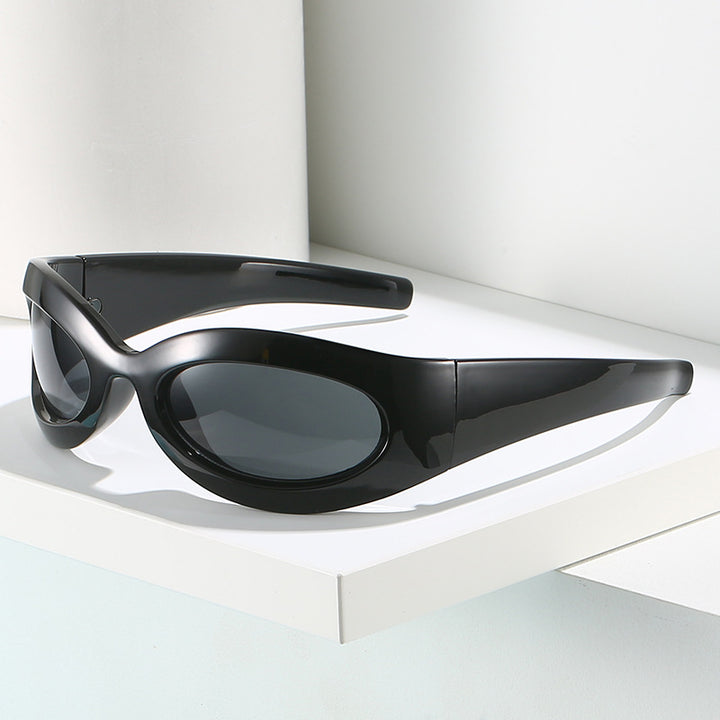 Damen trendige Sportsonnenbrille mit aerodynamischem Design Karnz