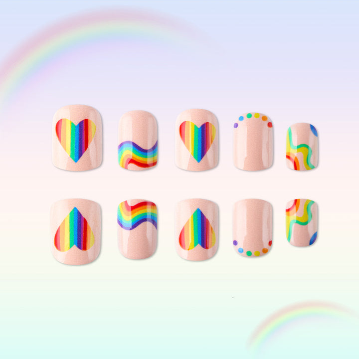 Künstlerisches Regenbogen-Nagelkunst-Set Karnz