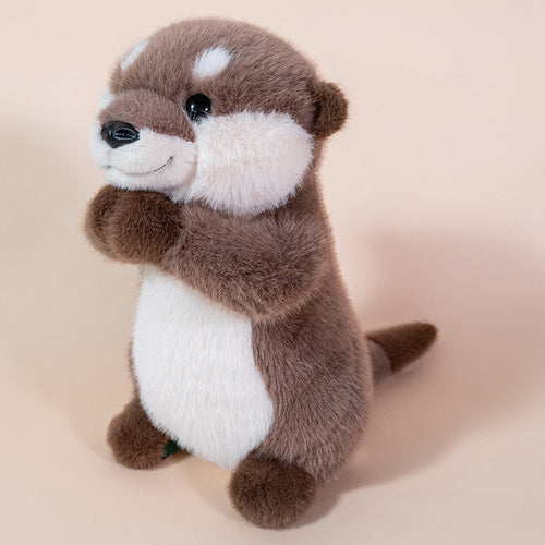 Plüsch Interaktives Otter Plüschtier mit Luxuriösem Weichen Fell und Posierbaren Pfoten Karnz