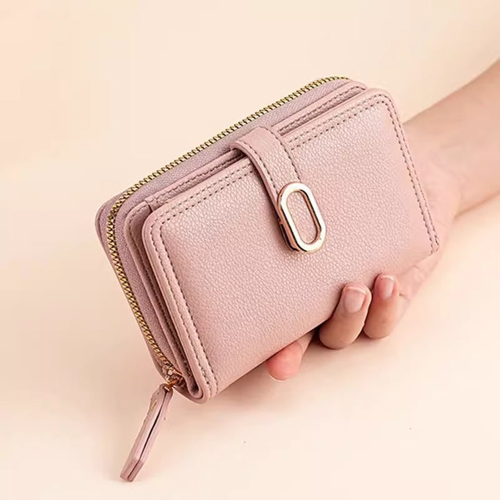 Elegante Leder Geldbörse mit Reißverschluss
