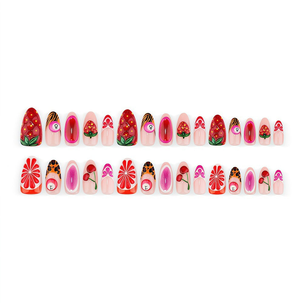 Kreative Frucht Nagelkunst mit Bunten Designs Karnz