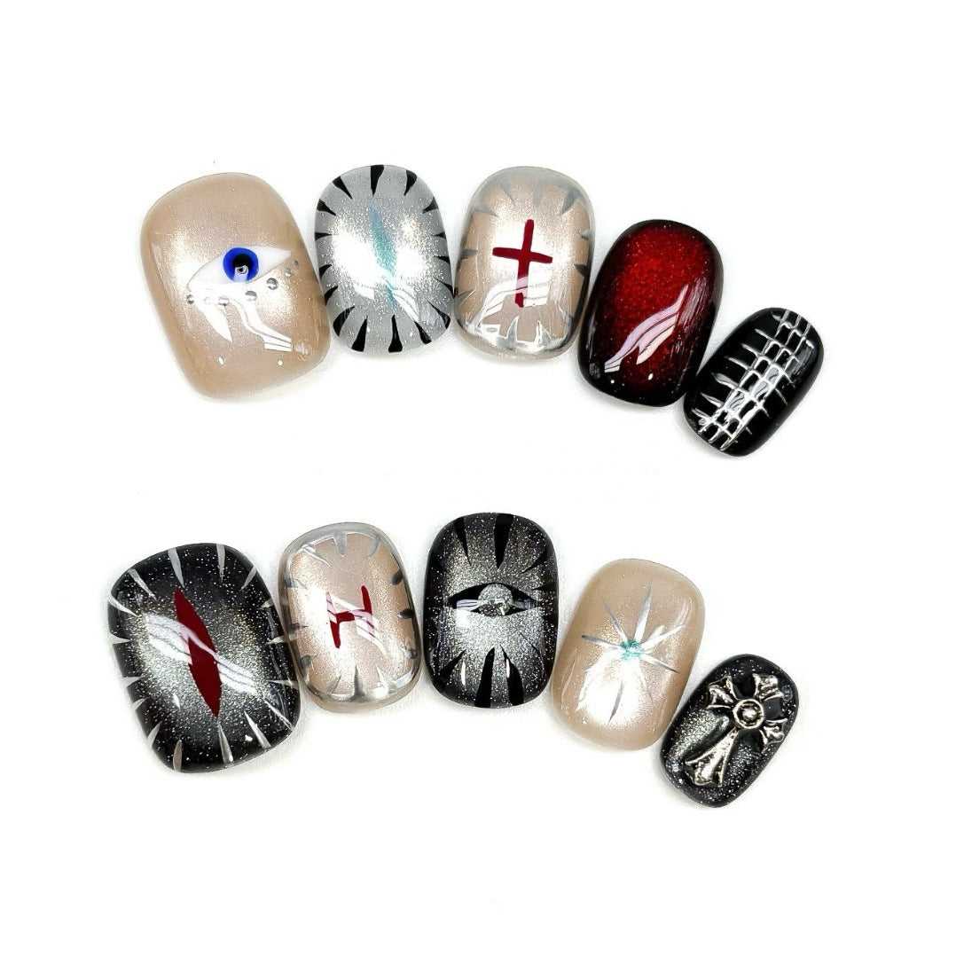 Künstlerisch Thematisiertes Nagelkunst Press-On Set