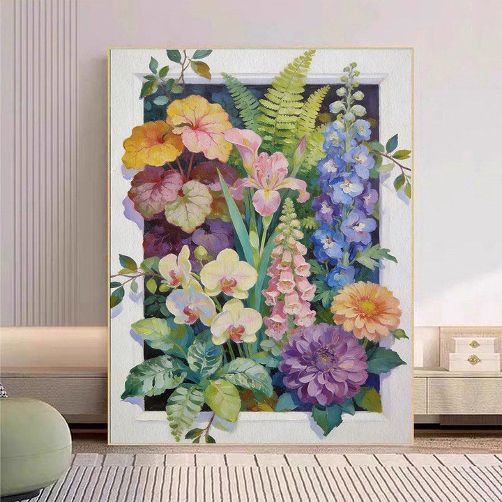 Floral Botanische Leinwand Kunstdruck Karnz