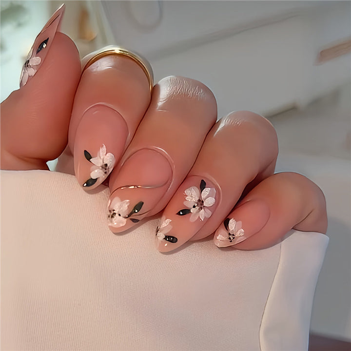 Floral Design Acryl Nagelwickel Karnz