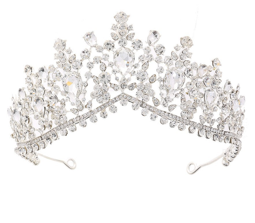 Damen Glamouröse Tiara mit Strass- und Kristallverzierungen Karnz