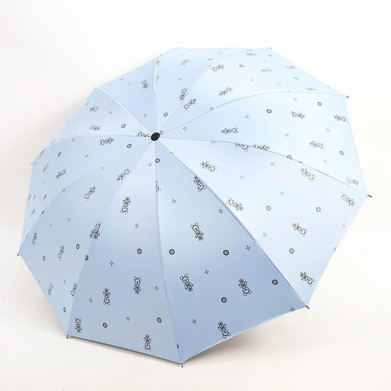 Damen verspielter und farbenfroher Regenschirm Karnz