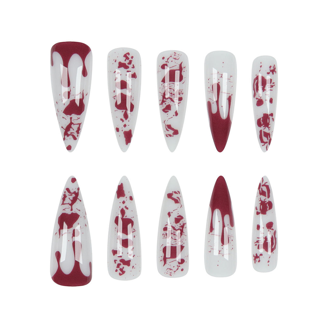 Gothic Blood-Drip Stiletto Nägel Karnz