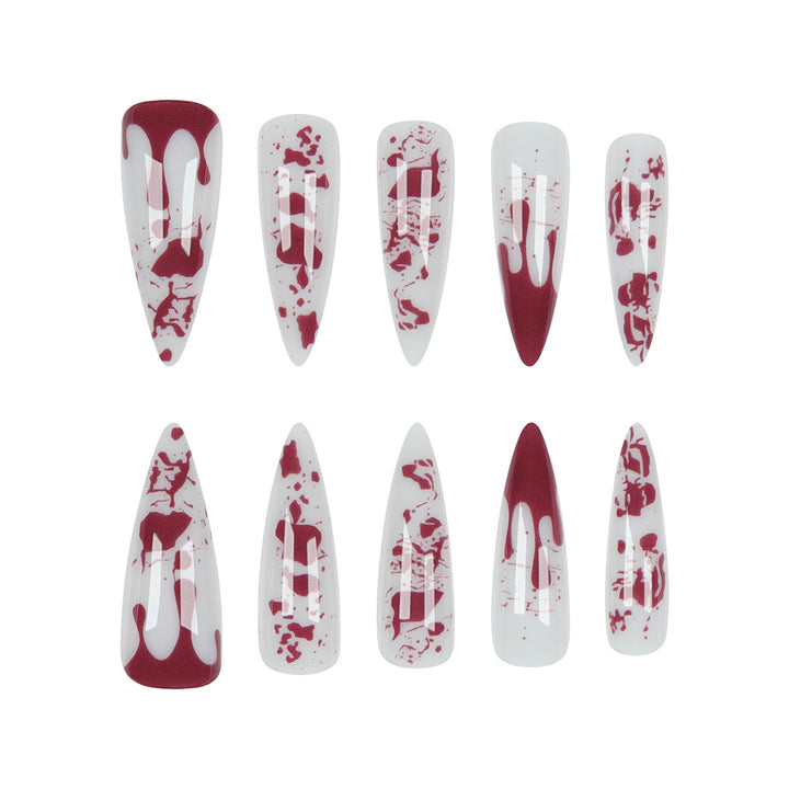 Gothic Blood-Drip Stiletto Nägel Karnz
