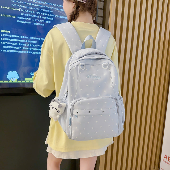 Polka-Dots-Muster-Rucksack mit Zubehör Karnz