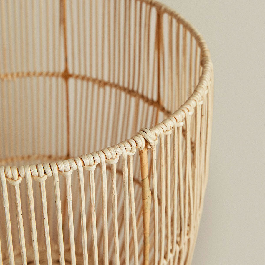 Handgefertigter Aufbewahrungskorb aus Rattan Karnz