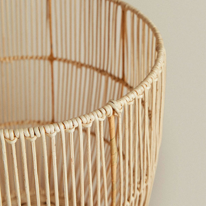 Handgefertigter Aufbewahrungskorb aus Rattan Karnz