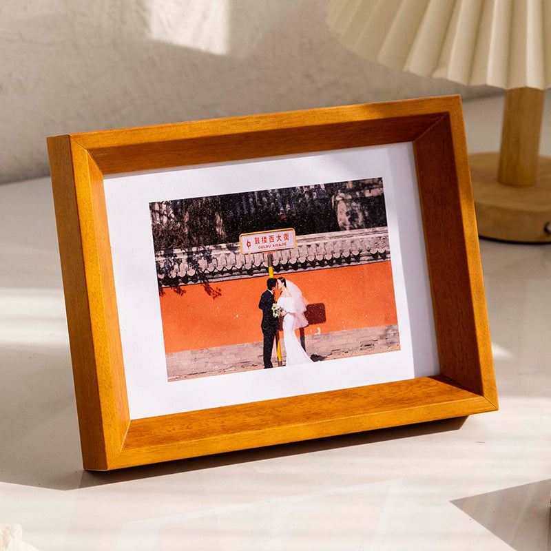 Eleganter Holzfoto-Rahmen für Wohnkultur