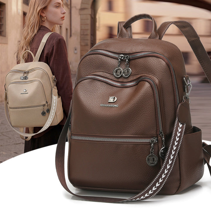 Multi-Funktionaler Leder-Rucksack Karnz