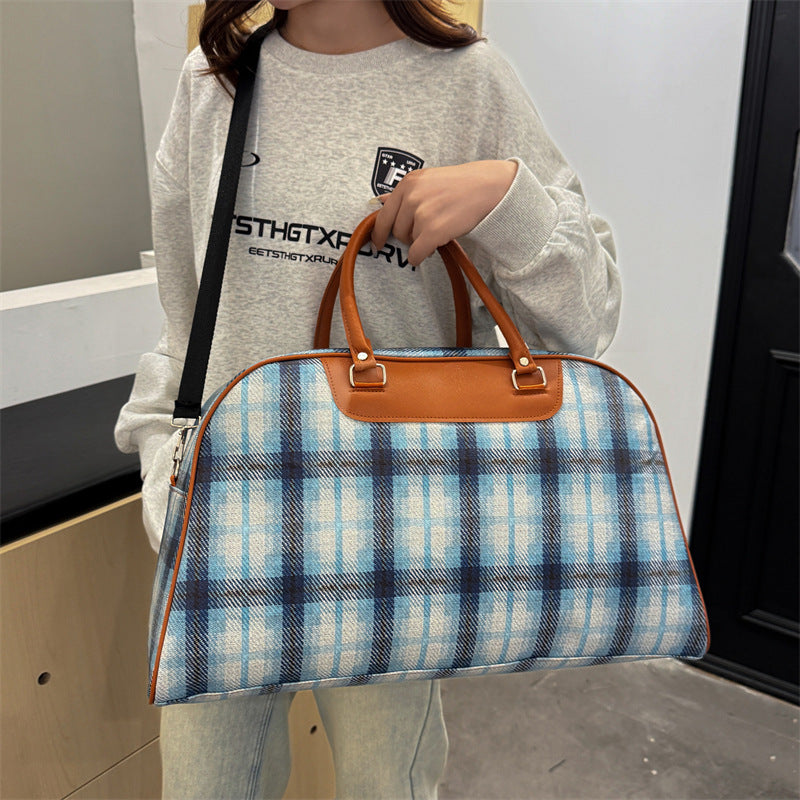 Stylische Karierte Wochenend-Tote-Tasche Karnz