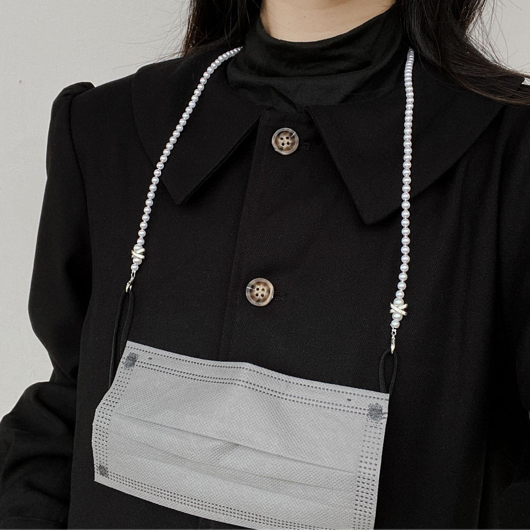 Elegante Perlen-Detail Brillenketten Karnz