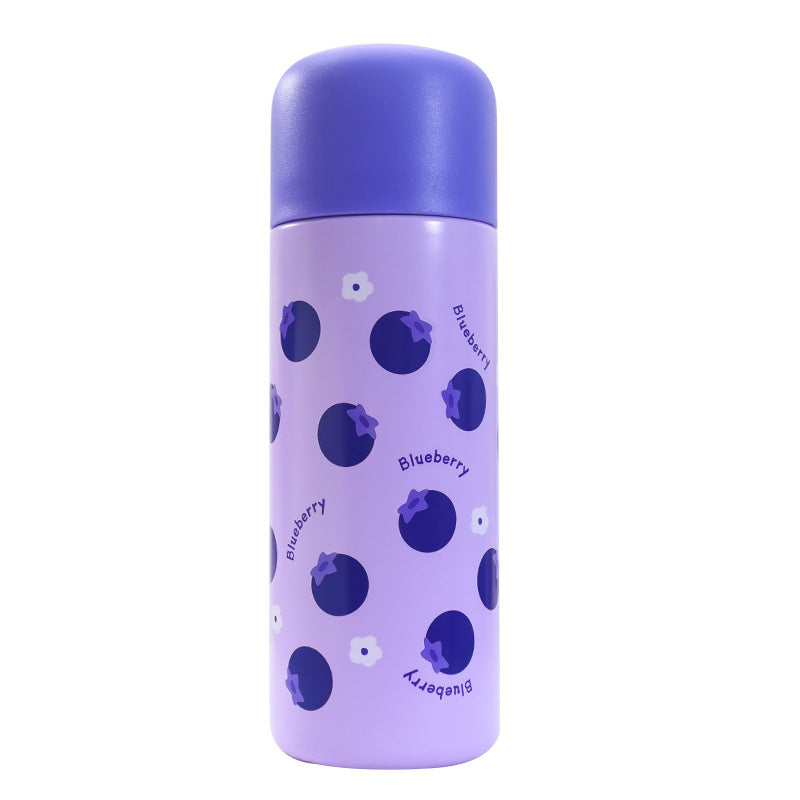 Damen Isolierte Trinkflasche mit fruchtigem Design und ergonomischem Tragegriff Karnz