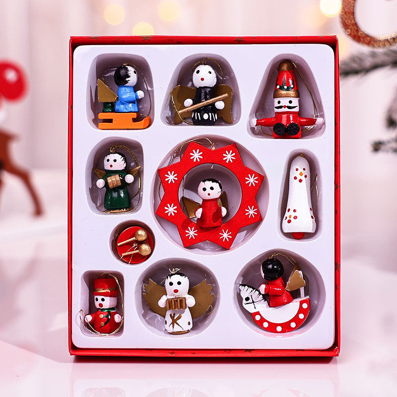 Dekoratives Weihnachts-Themen-Figurenset Karnz