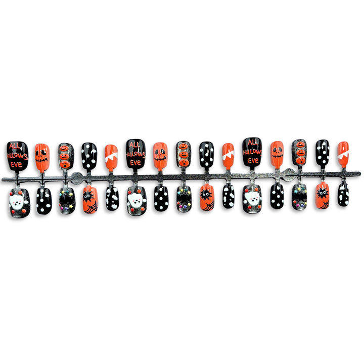 Halloween-Themen Press-On Nagelkunstset