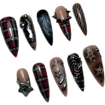 Gothic Themen Press-On Nagelkunst Karnz