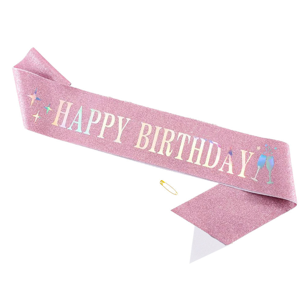 Damen Glitzernder Haarreif mit "Happy Birthday"-Aufschrift Karnz