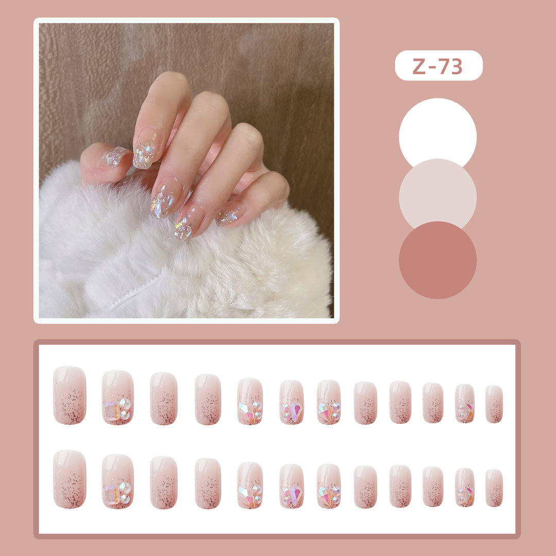 Elegante Glitzer-Press-On-Nagelkunst