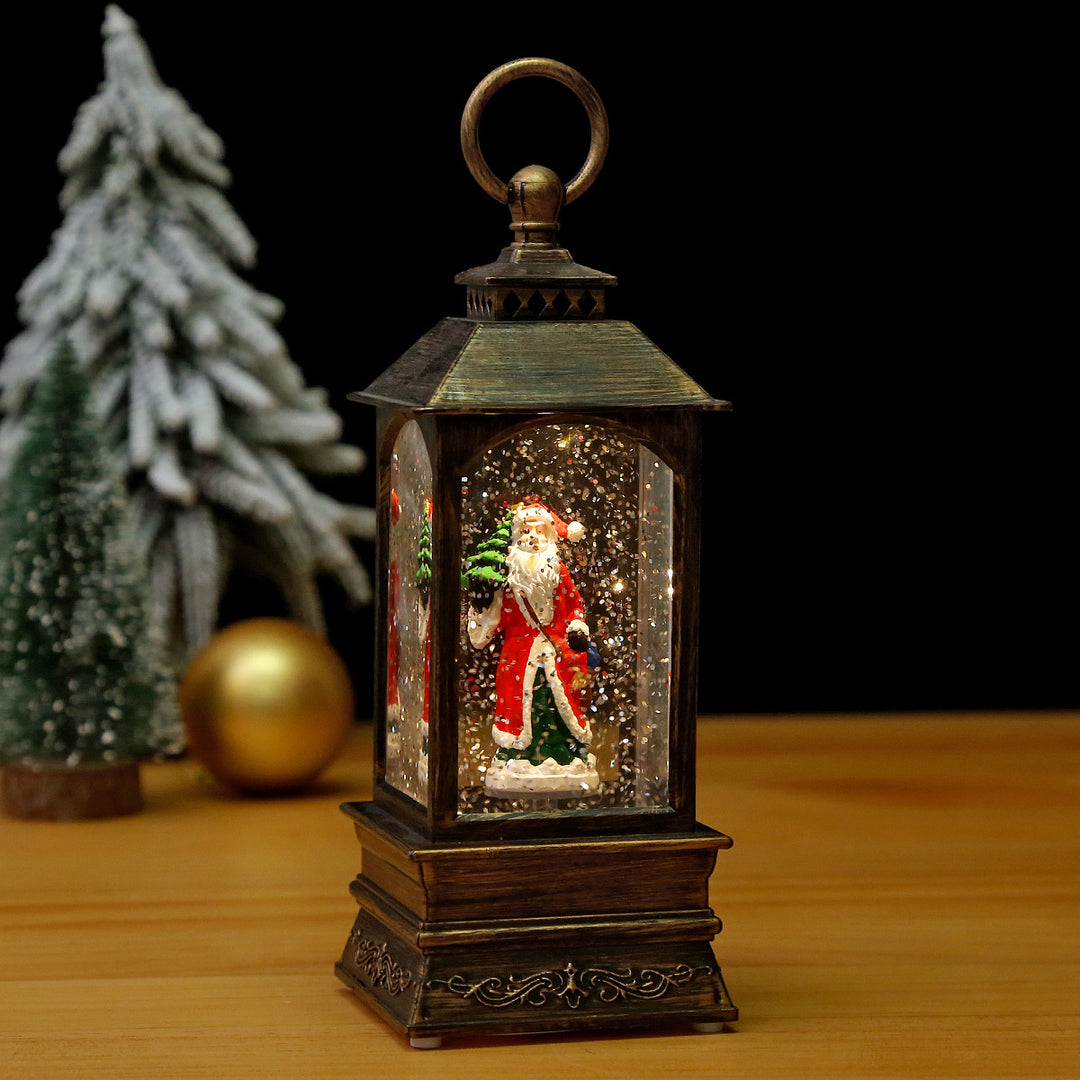 Nostalgische Weihnachtslaterne mit beweglicher Szene Karnz