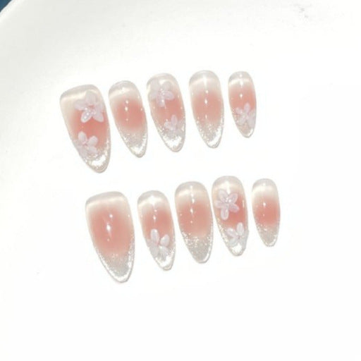 Florale Ombre Press-On Nagelkunst