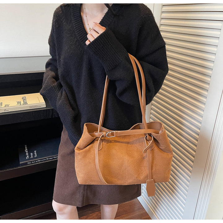 Luxe Wildleder Tote Bag Karnz