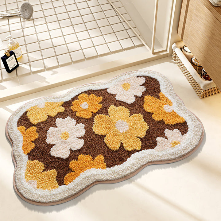 Floral Design Badteppich Karnz