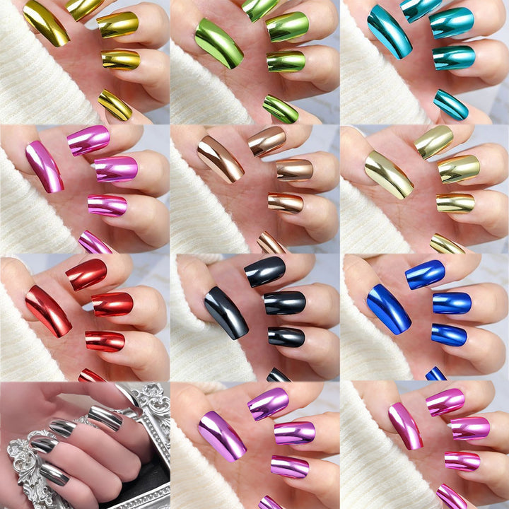 Metallic Polish Press-On Nail Set Karnz