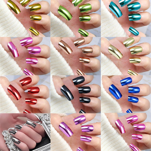 Metallic Polish Press-On Nail Set Karnz