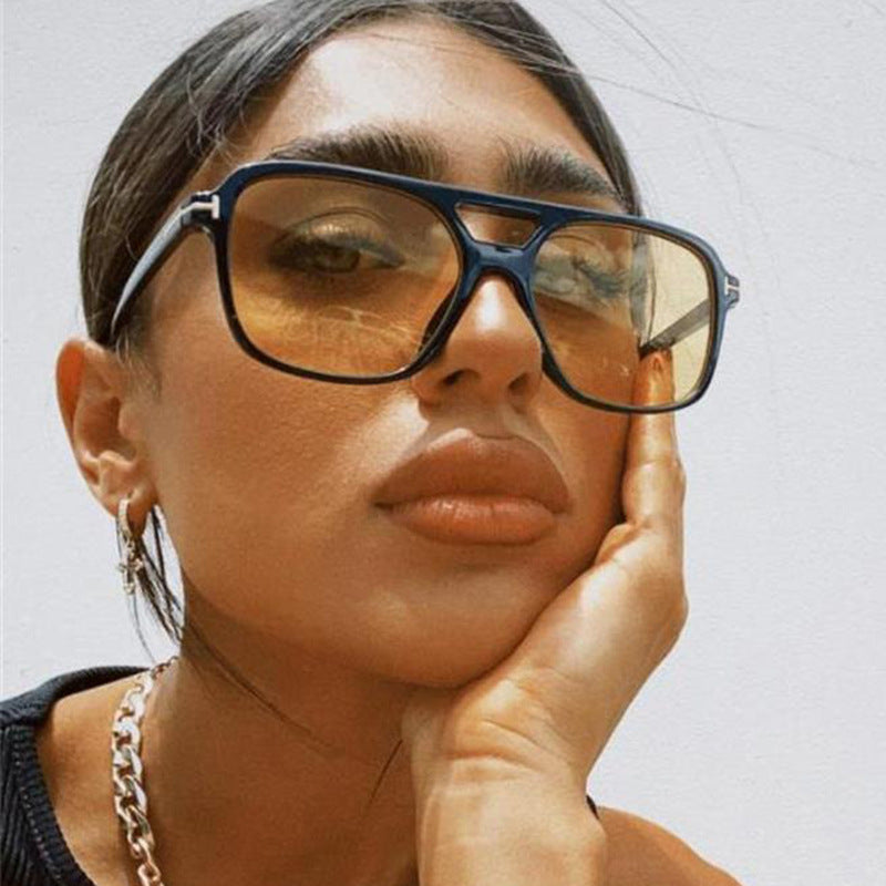 Damen Designer-Sonnenbrille mit markantem Geometrie-Design Karnz