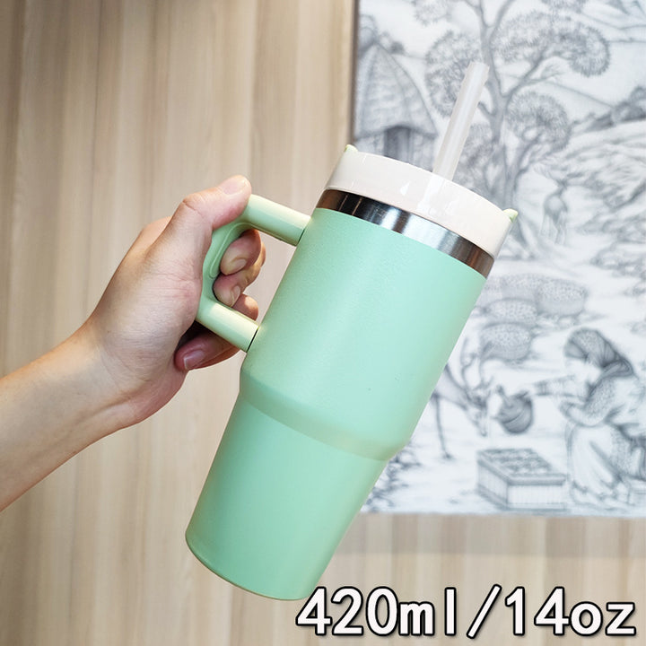 Damen Premium Getränkebecher mit ausklappbarem Strohhalm Karnz