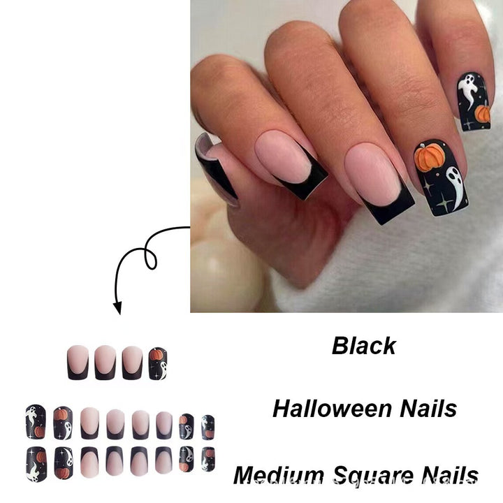 Kreatives Halloween-Themen Press-On Nagelset Karnz