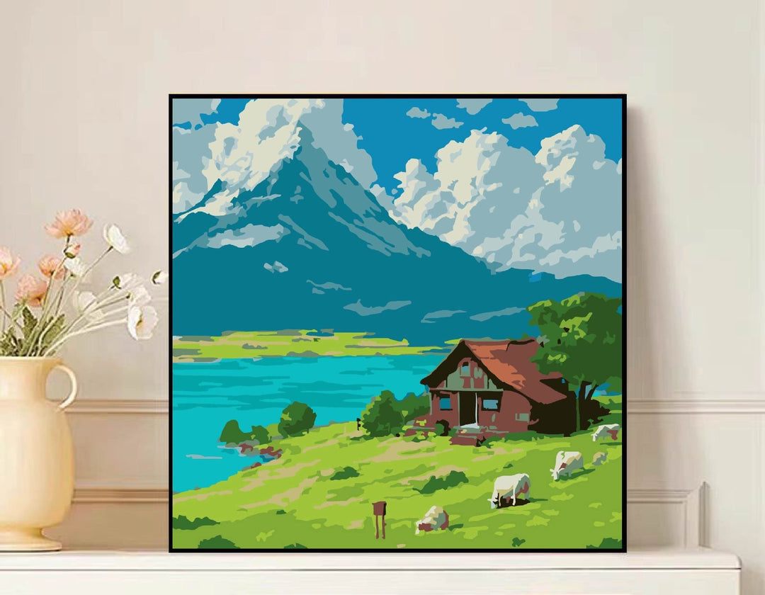 Scenic Mountain Landscape Leinwandkunst Karnz