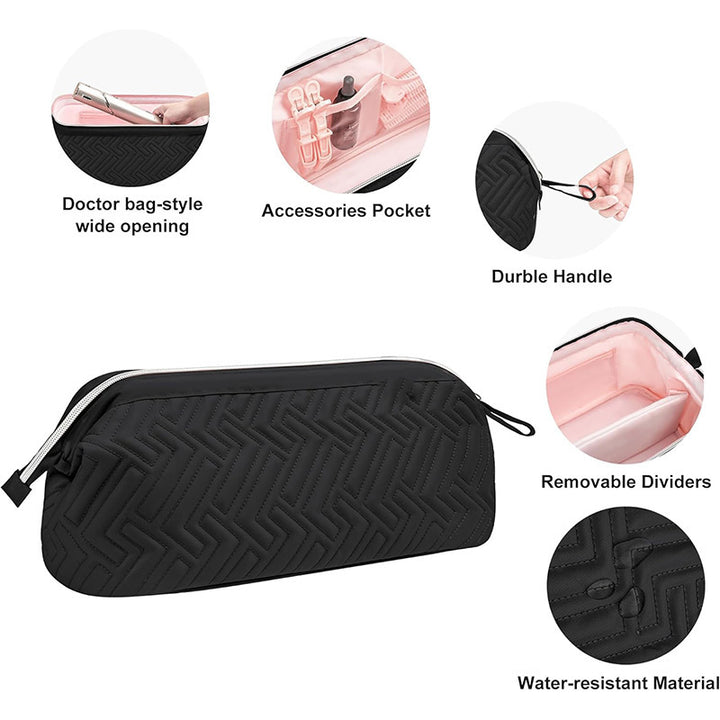 Kosmetiktasche mit Mehreren Fächern und Wasserabweisendem Innenfutter Karnz