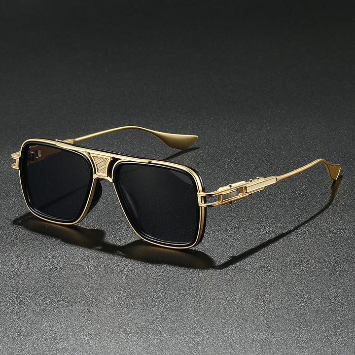 Damen Designer-Sonnenbrille mit luxuriösem Metallrahmen und trendigem Detail Karnz