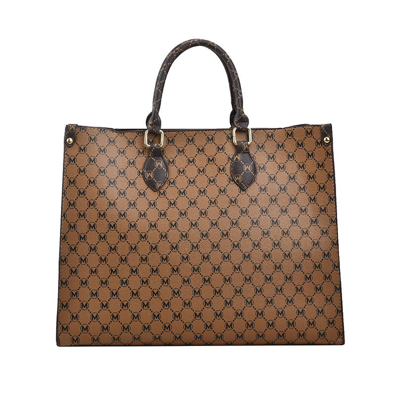 Luxe Logo-Print Tote Handtasche