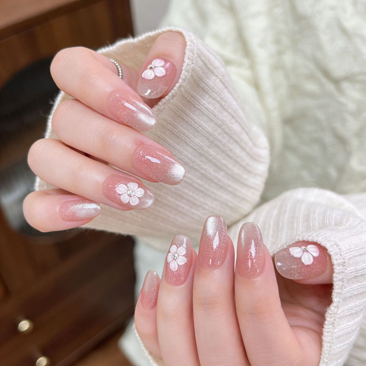 Künstlerisches vom Ozean inspiriertes Press-On Nageldesign Karnz
