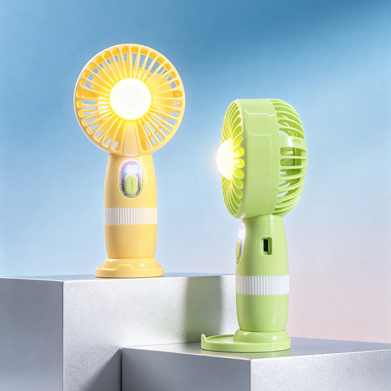 Damen tragbarer Mini Ventilator mit integriertem LED-Licht Karnz