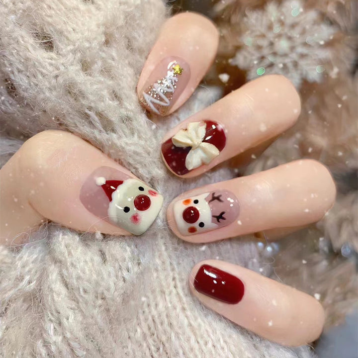 Festliches Winter-Themen Press-On Nagel Set Karnz