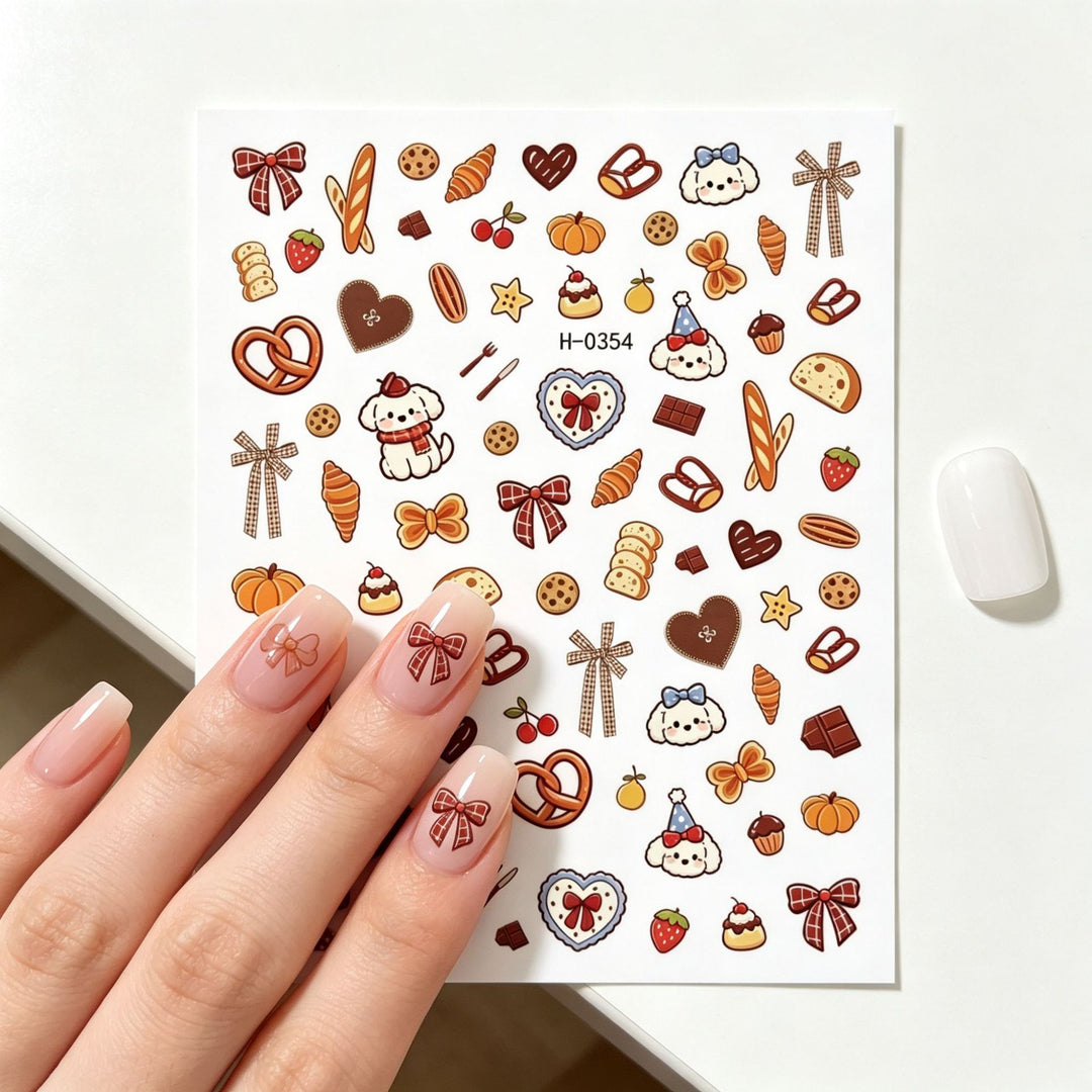 Herbst-Themen Nagelkunst Aufkleber Blatt