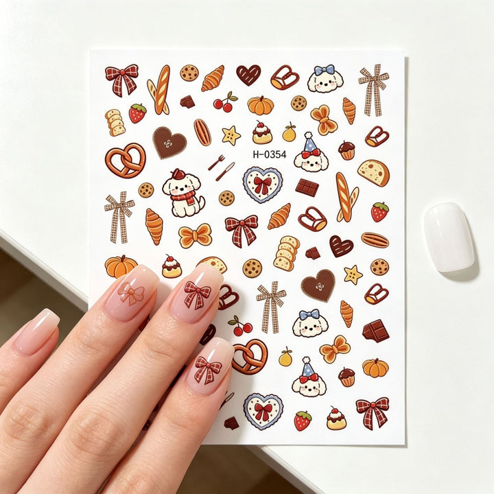 Herbst-Themen Nagelkunst Aufkleber Blatt