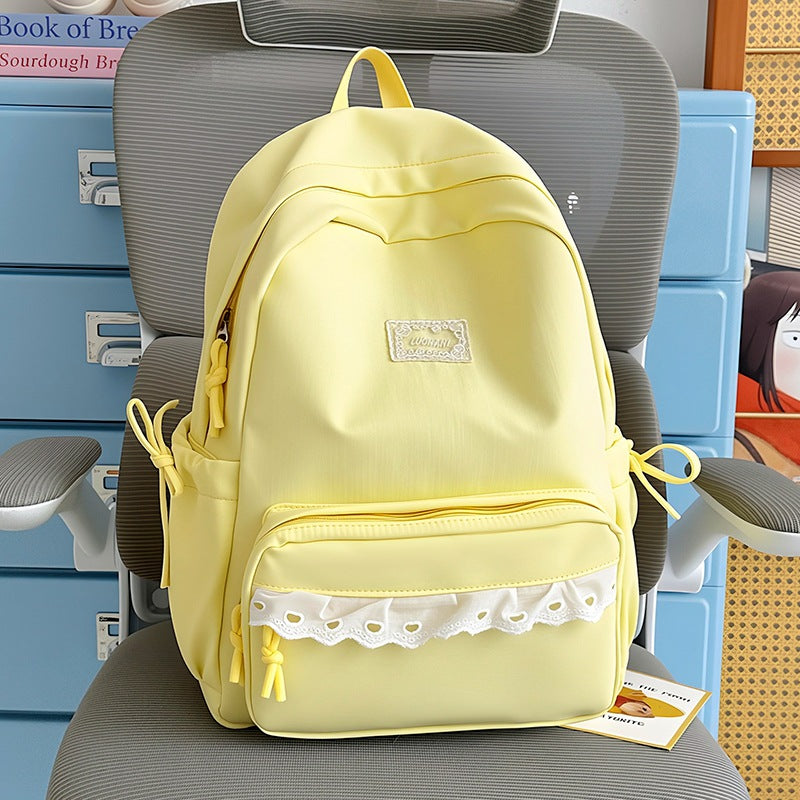 Dekorative Spitzenbesetzte Schulrucksack Karnz