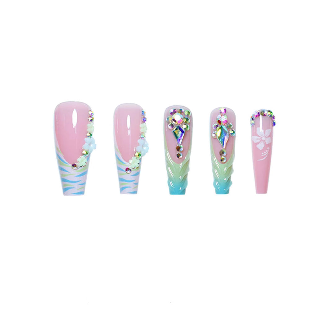 Premium Dekorative Press-On Nagelkunst Karnz