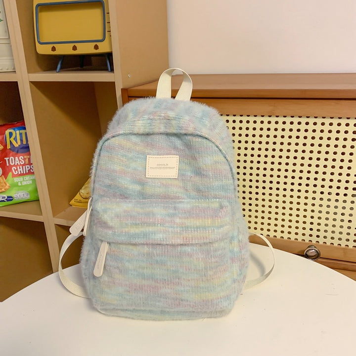 Plüschstoff Mini Rucksack