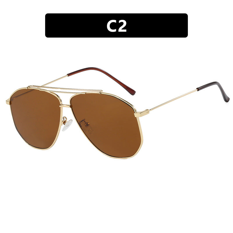 Damen kreative Piloten-Sonnenbrille mit auffälligem Rahmen Karnz